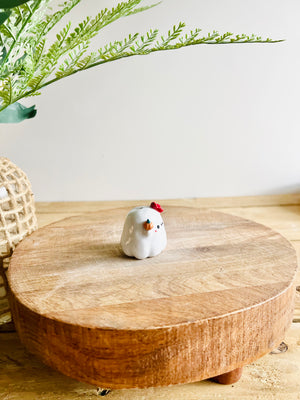 Tiny ghost with pumpkin friends bud vase