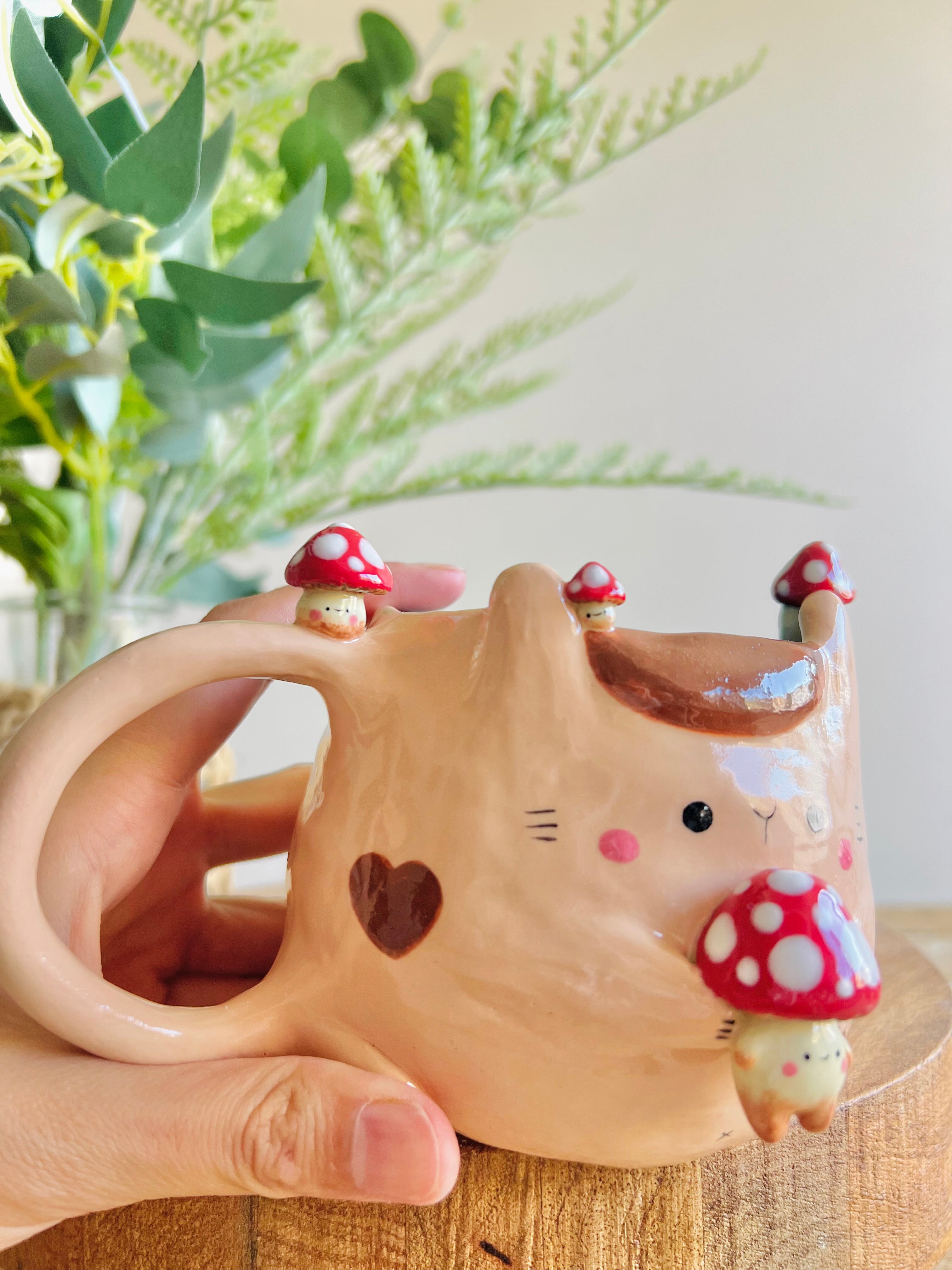 Mushroom love pun Bunny mug