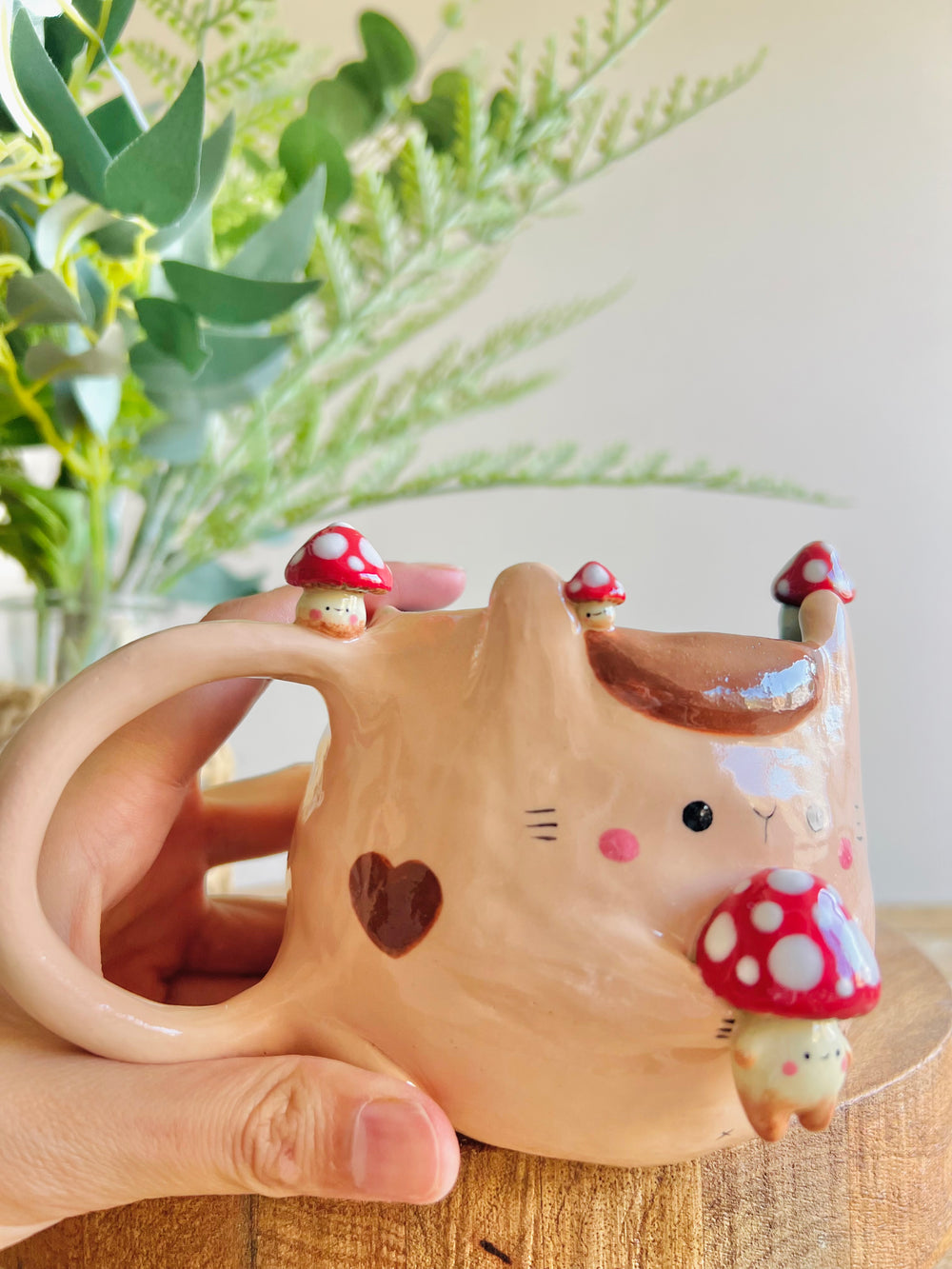 Mushroom love pun Bunny mug, photo 7 of 13