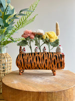 Long tiger bud vase