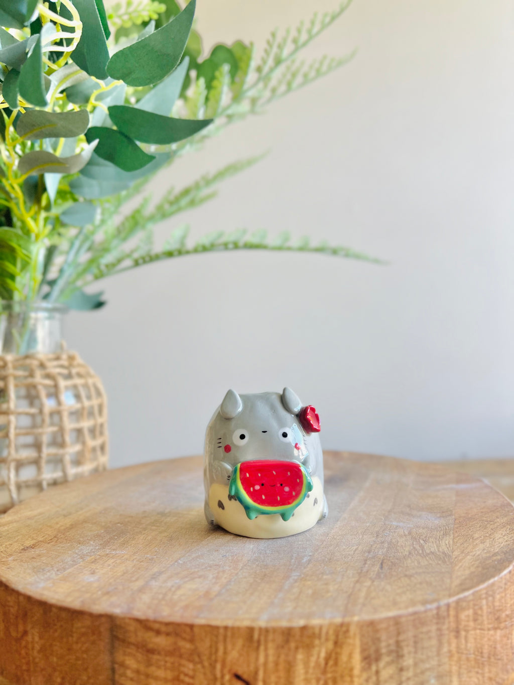 Totoro watermelon bud vase