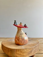 Golden Mushroom Bud Vase