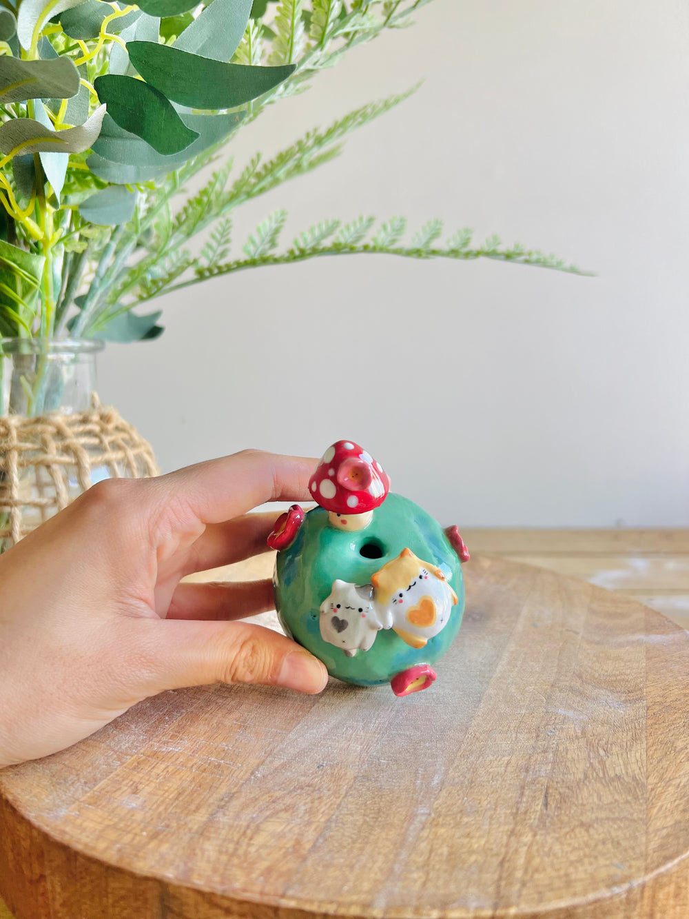 Romantic cat bud vase, photo 6 of 11