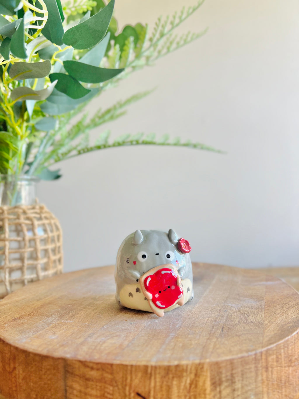 Totoro jammy toast bud vase