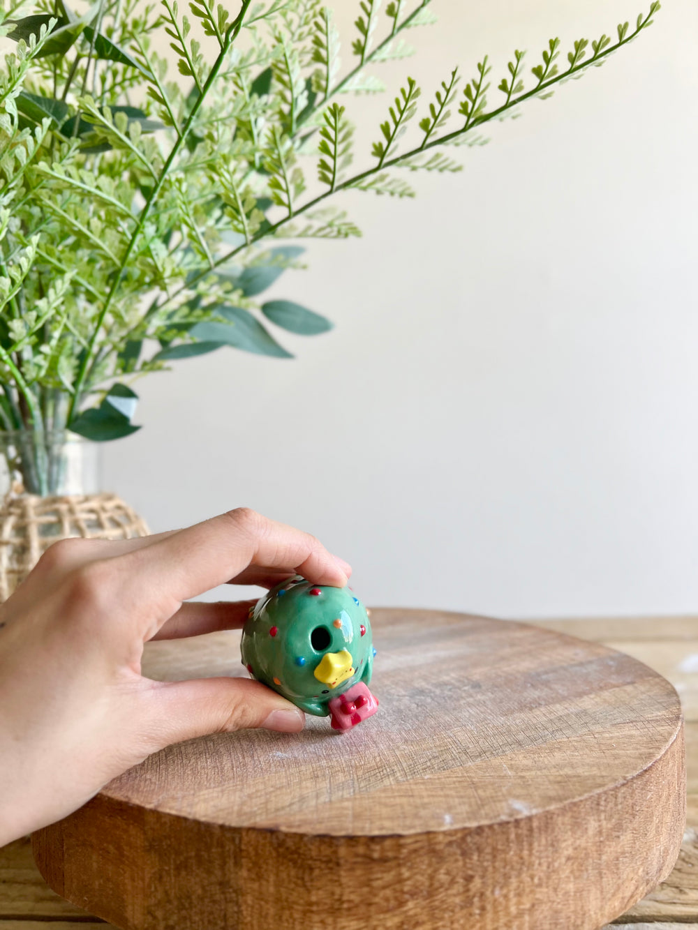 Mini Christmas tree with present friend bud vase, photo 9 of 13
