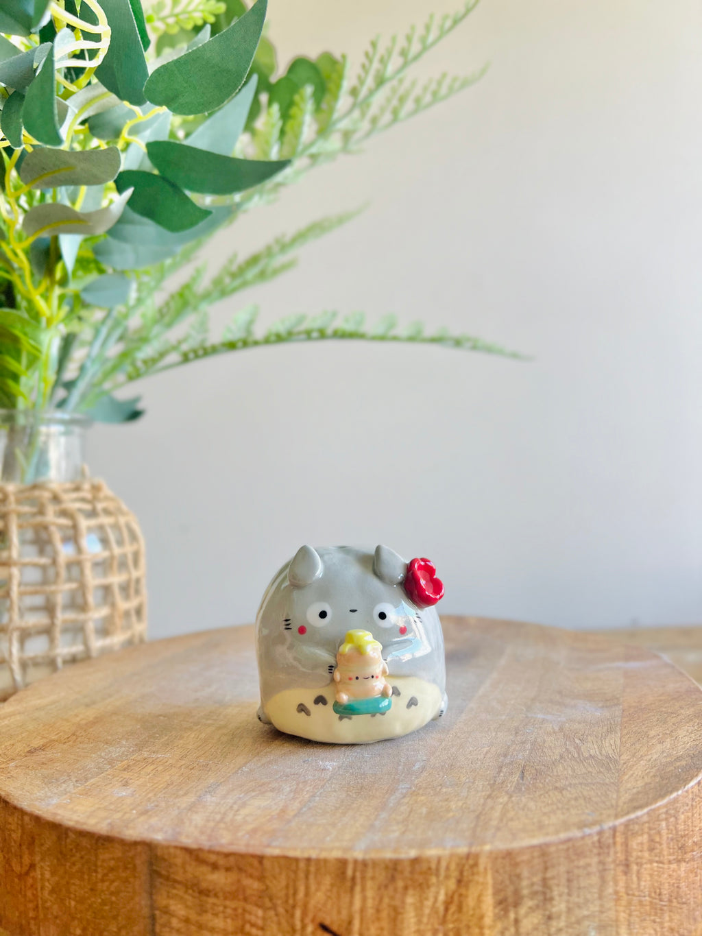 Totoro pancakes bud vase