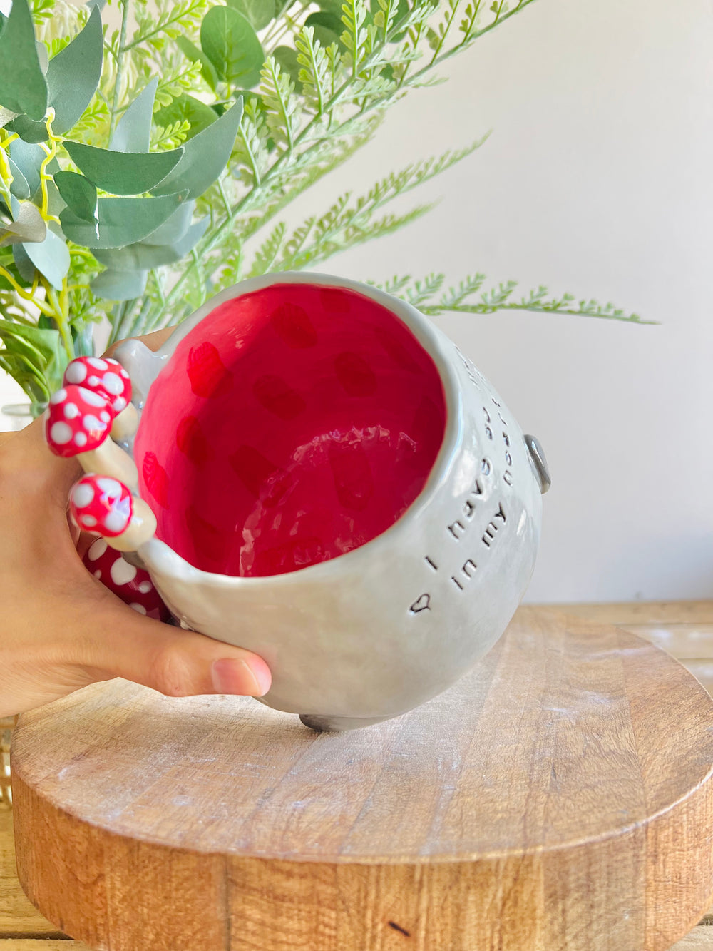 Mushroom pun love bunny pot, photo 6 of 13