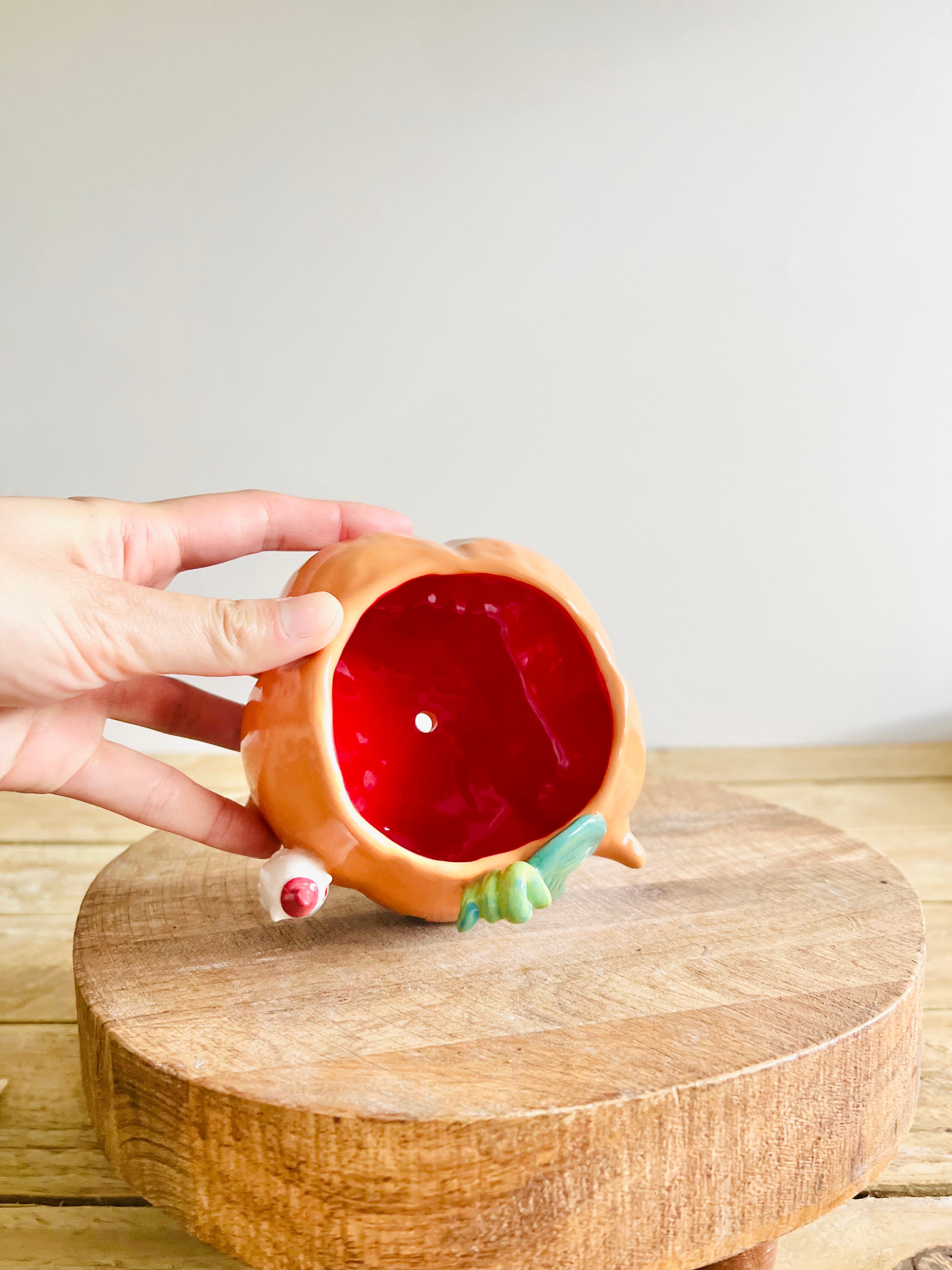 Pumpkin pot with ghost friend