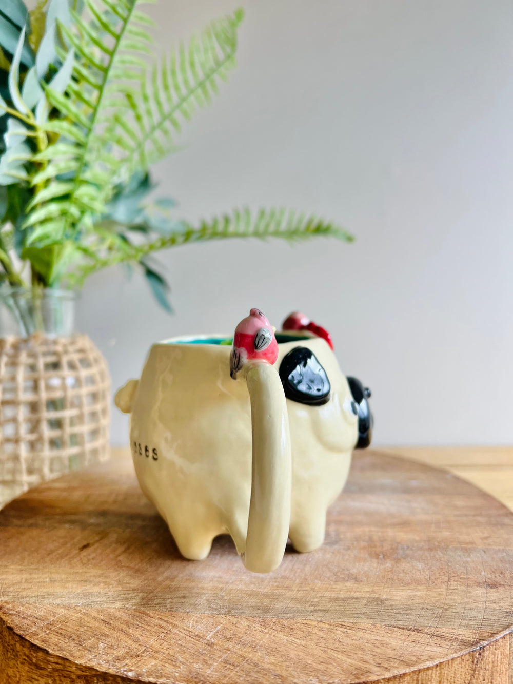 ‘Pugs and kisses’ Puggo muggo with pink galah friends #4, photo 2 of 8