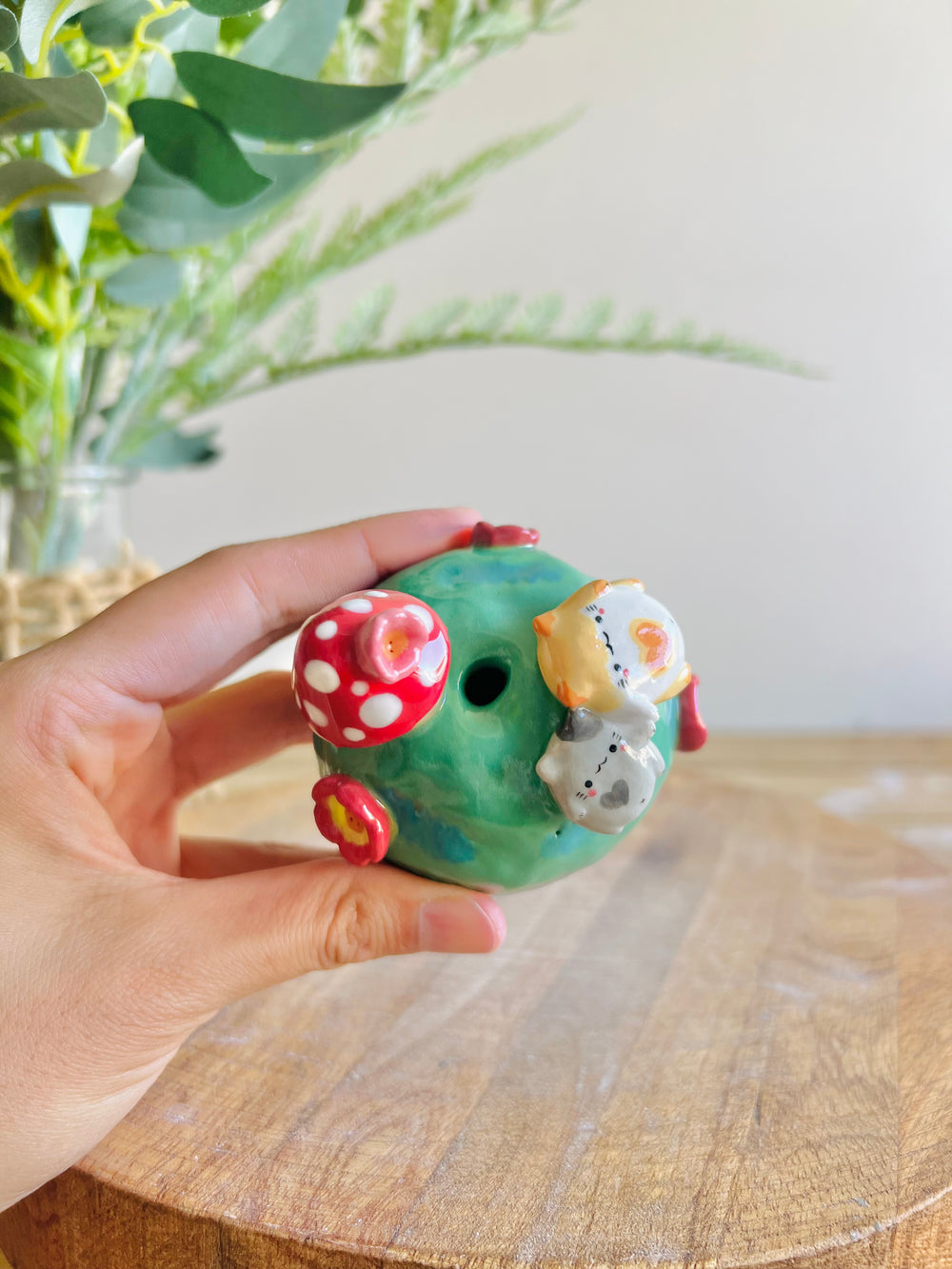 Romantic cat bud vase, photo 9 of 11