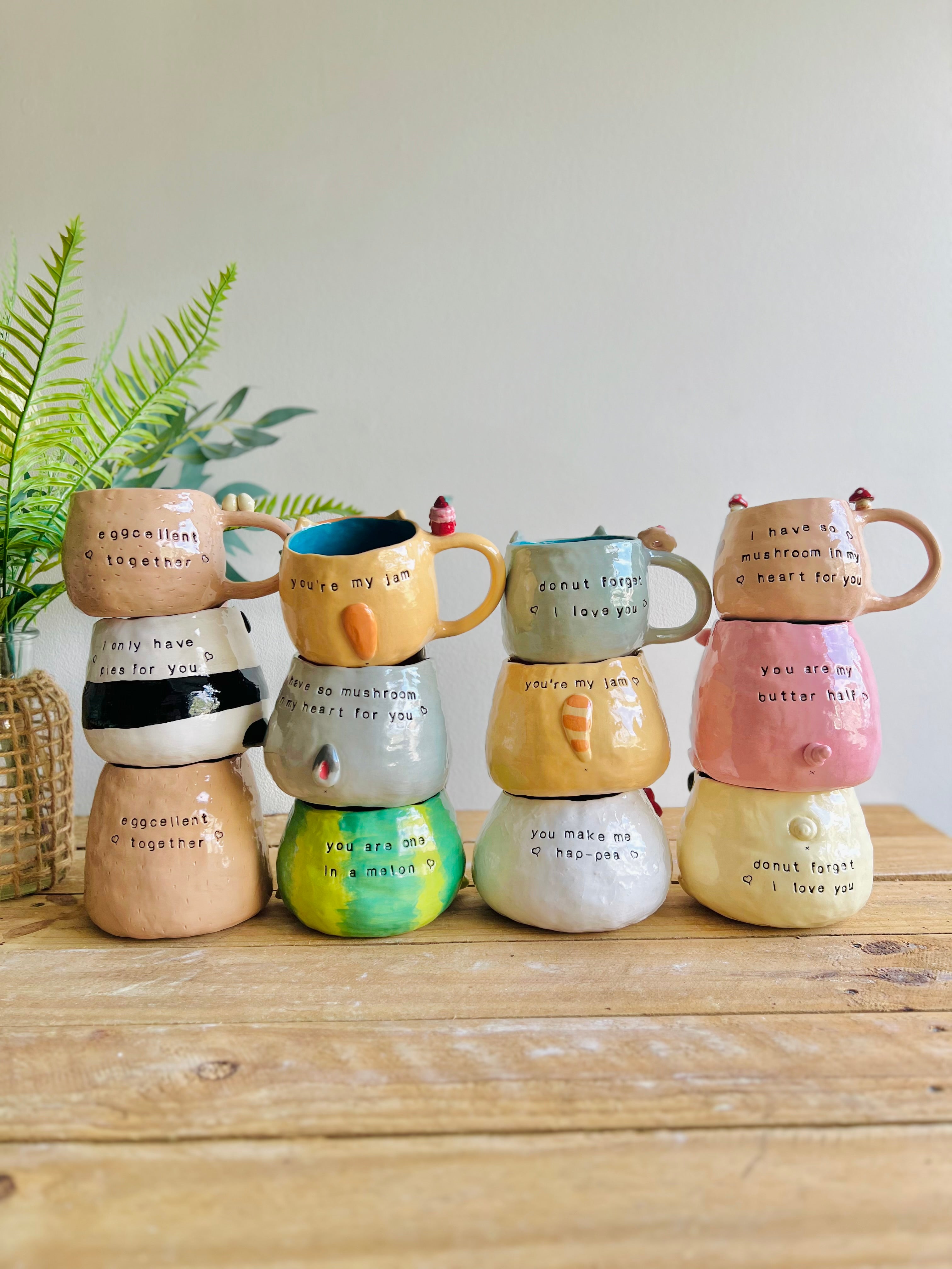 Jammy love pun Ginger cat pot