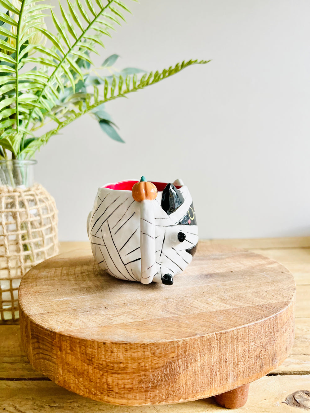Mummy kitty mug with pumpkin friends, photo 2 of 9