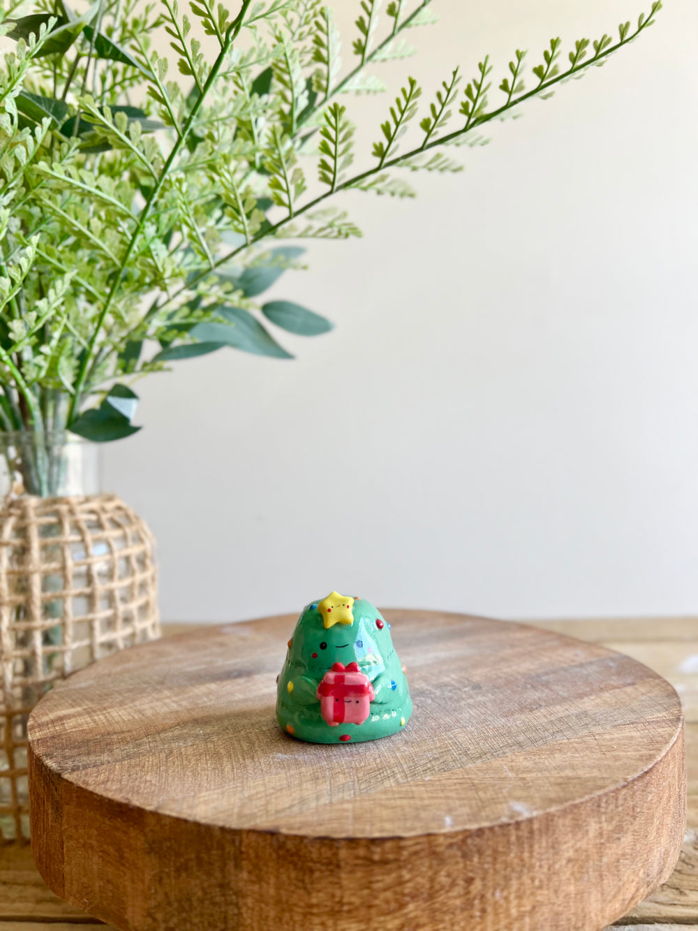 Mini Christmas tree with present friend bud vase, photo 2 of 13