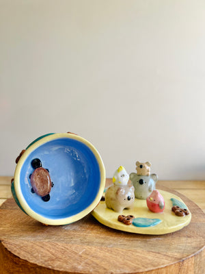 Aussie Animal Lidded Trinket pot