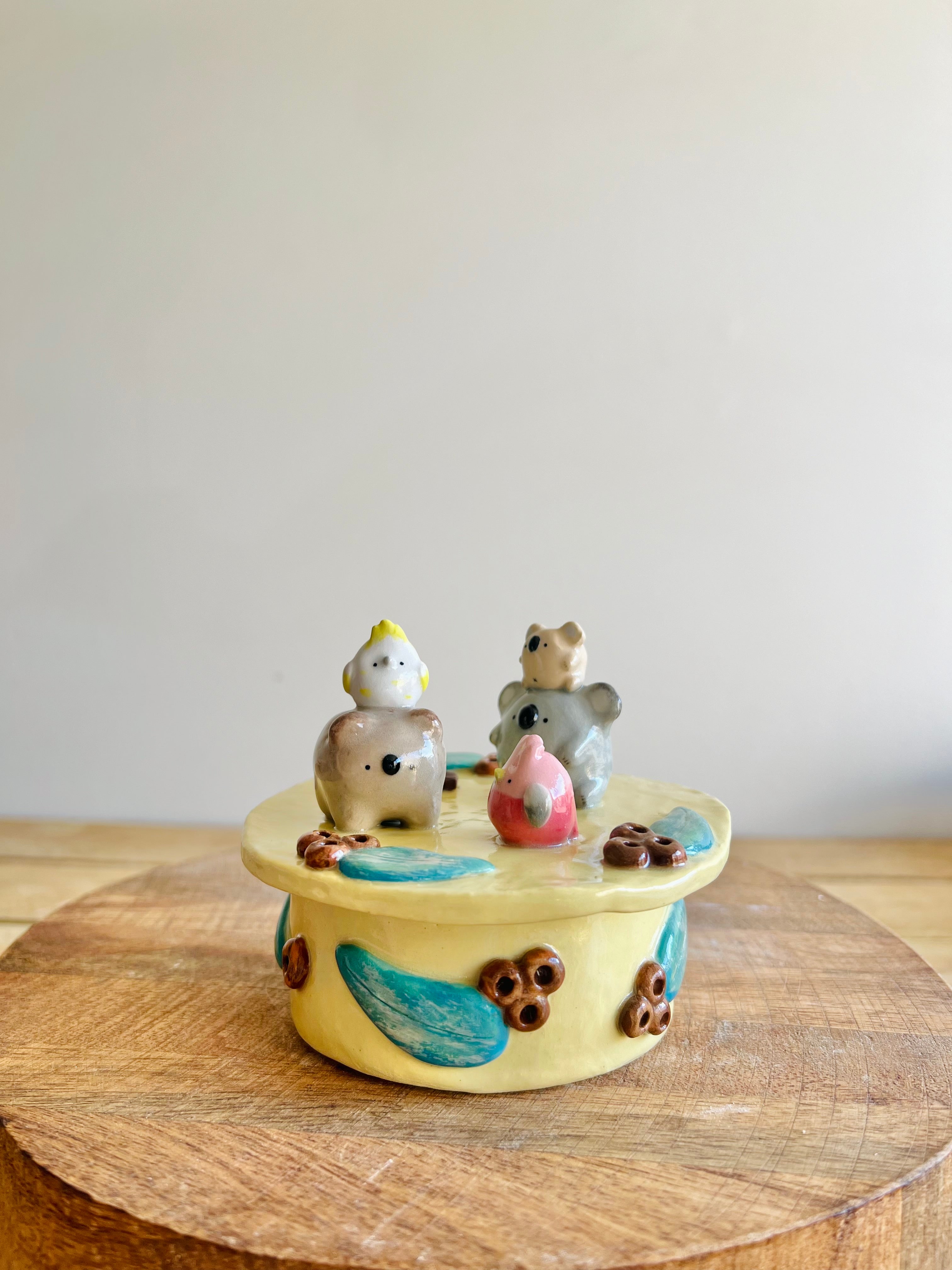 Aussie Animal Lidded Trinket pot