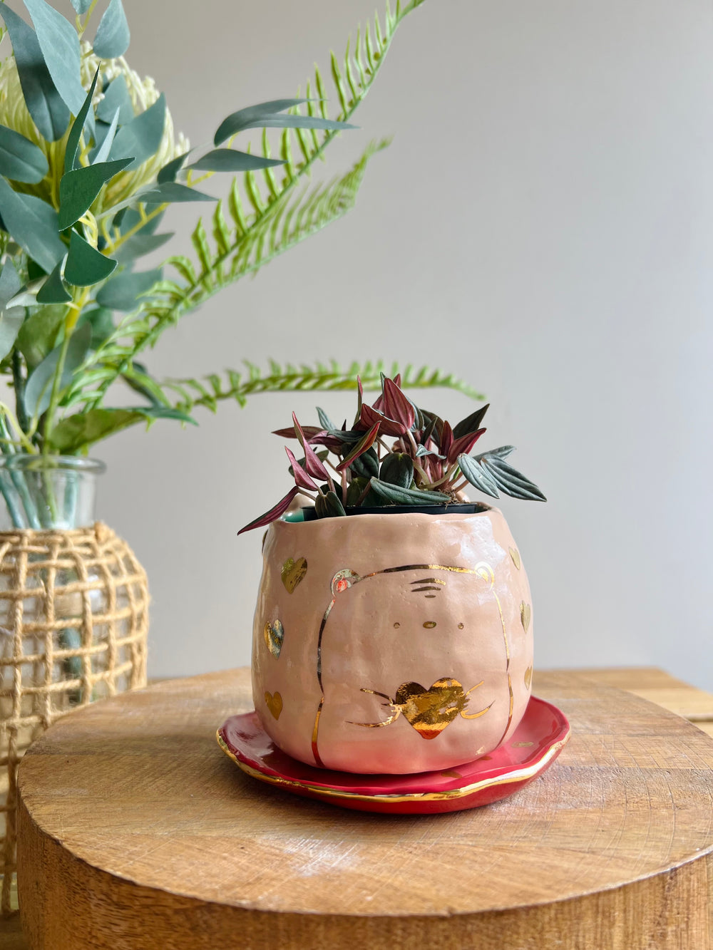 Bear planter and plate, photo 2 of 11