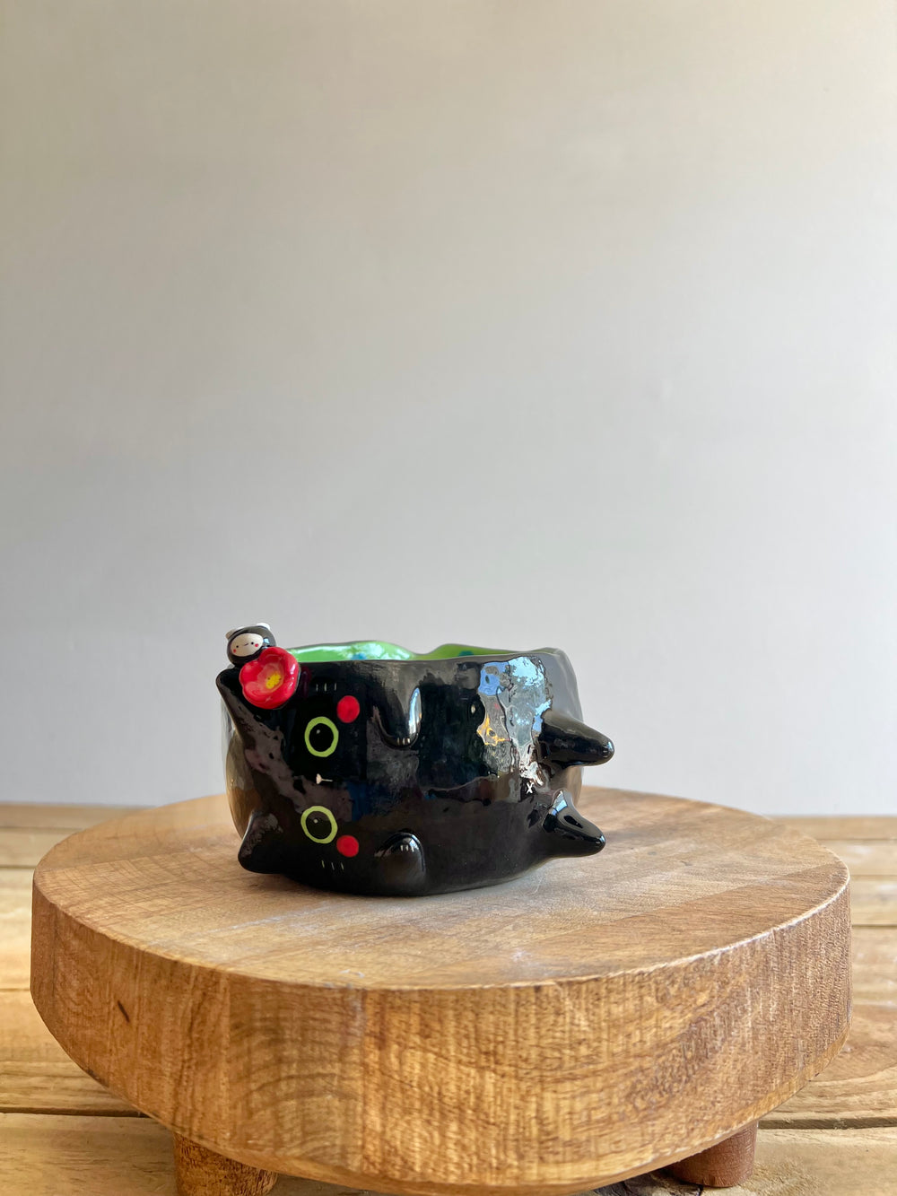 Black cat Matcha Bowl, photo 9 of 14