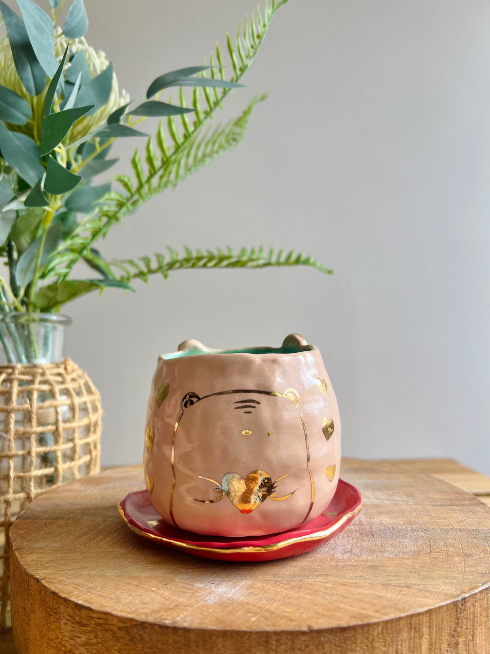 Bear planter and plate, photo 8 of 11