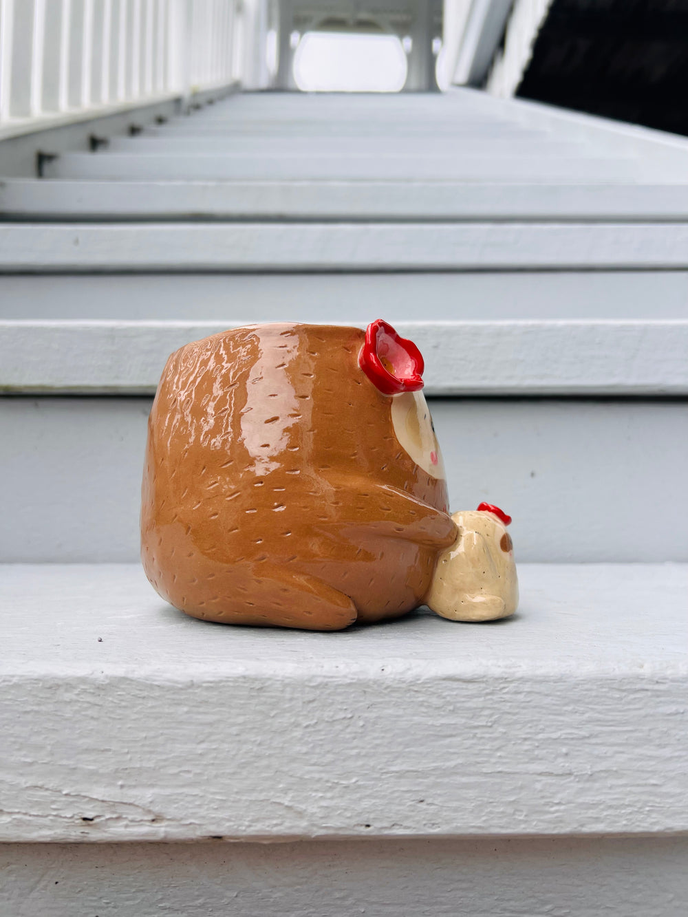 2in1 Sloth pot with baby sloth vase, photo 2 of 8