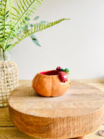 Pumpkin with spider friends candle holder/trinket dish