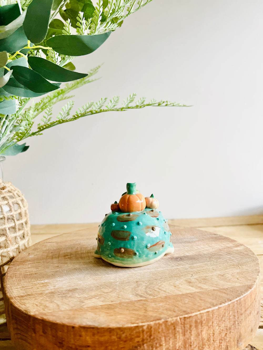 Grumpy Froggo with pumpkin friends bud vase, photo 4 of 9