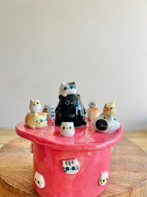 Ultimate Cat Crew Lidded Trinket pot
