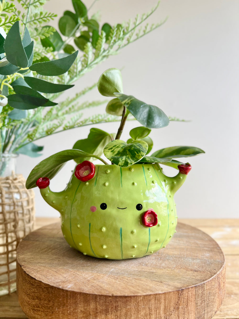 Flowery MULD Cactus pot #1, photo 1 of 11