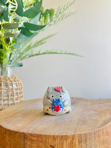 Totoro and Chibi Totoro bud vase