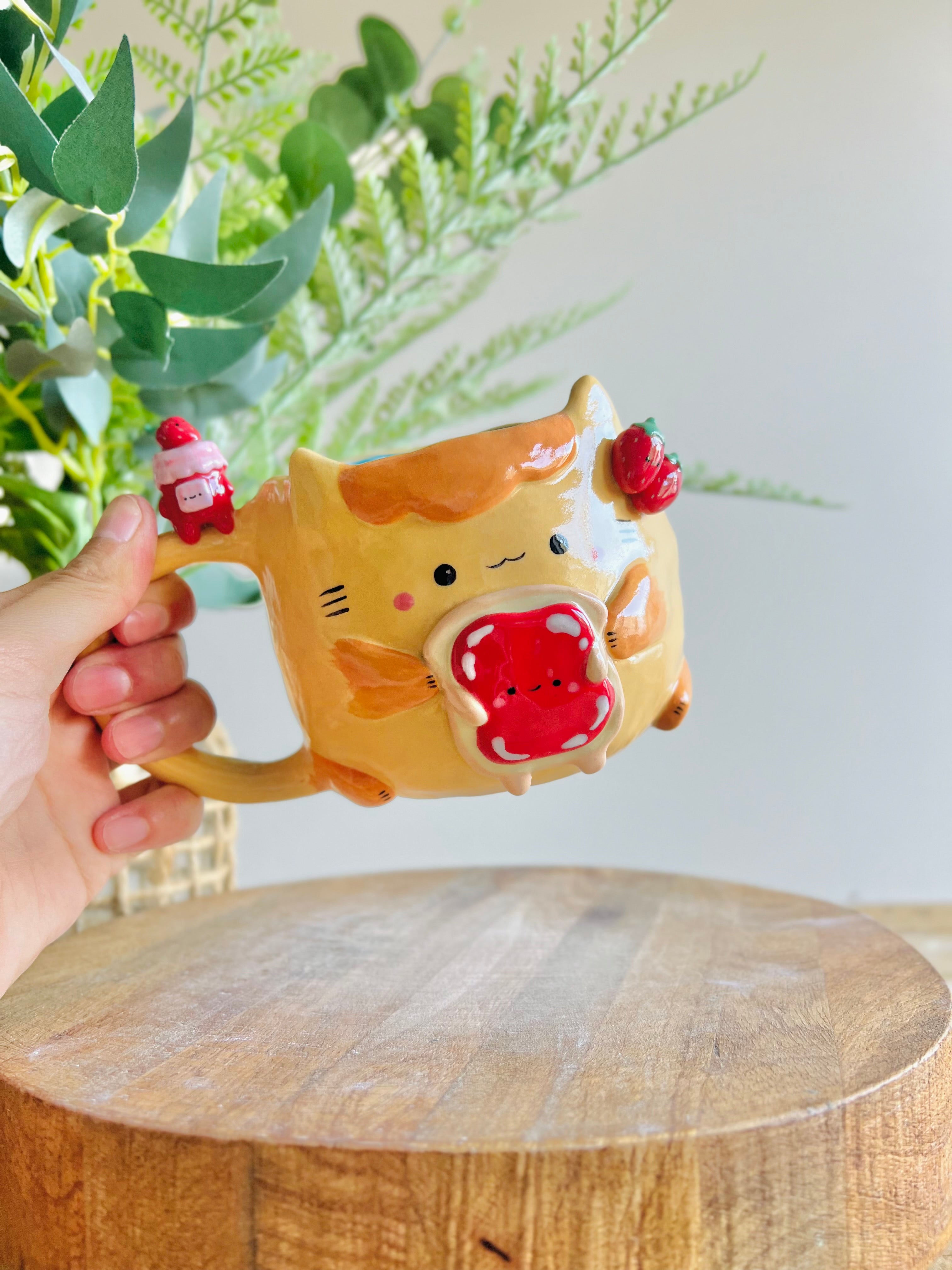 Jammy love pun cat mug