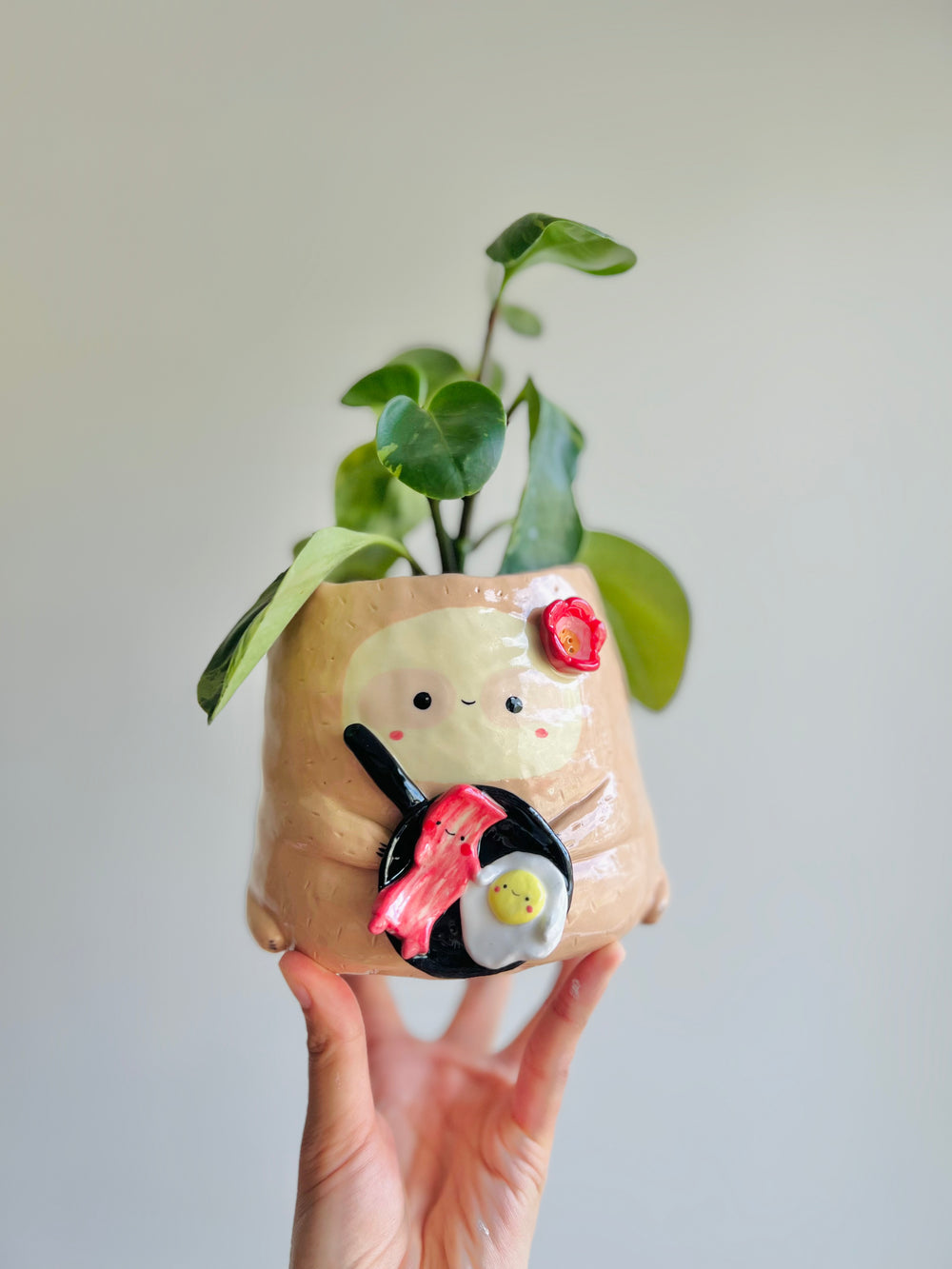 Bacon & Eggs pun love Sloth pot, photo 10 of 13