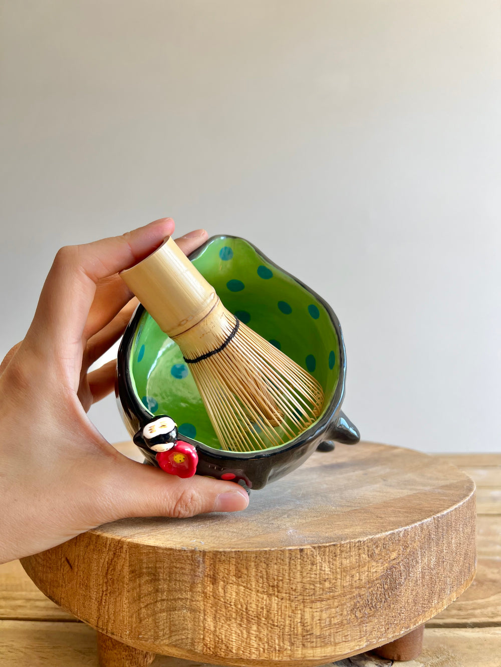 Black cat Matcha Bowl, photo 11 of 14