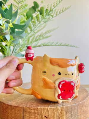 Jammy love pun cat mug