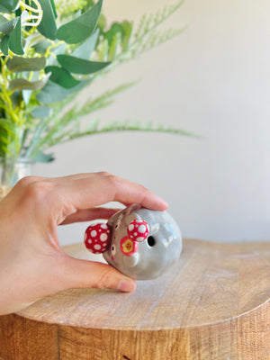 Totoro mushroom bud vase