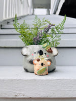 2in1 Koala pot with baby koala vase