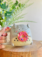 Donut love pun Totoro mug