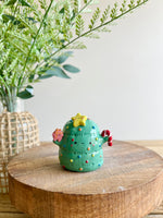 Super festive Christmas tree bud vase