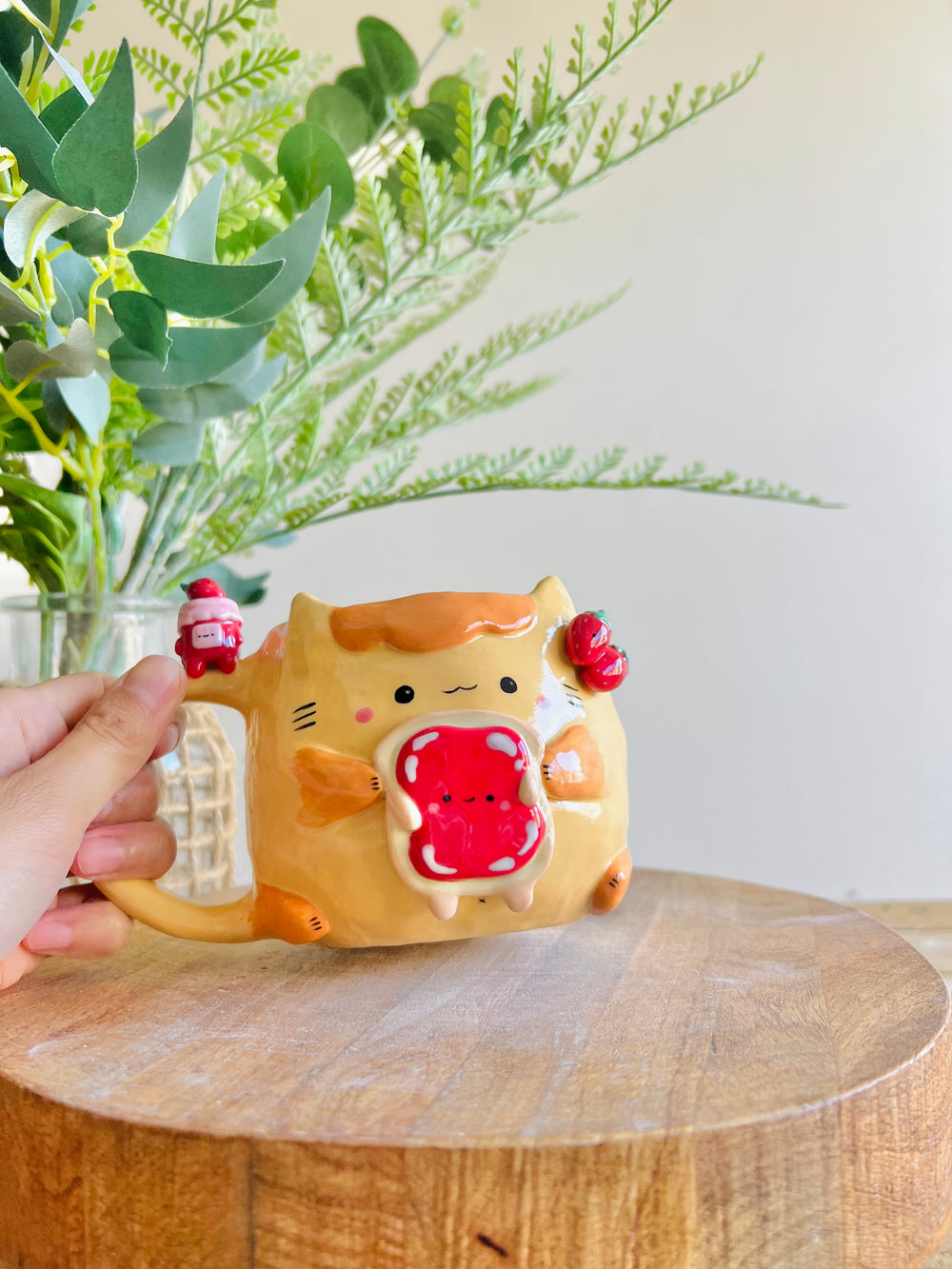 Jammy love pun cat mug, photo 5 of 13