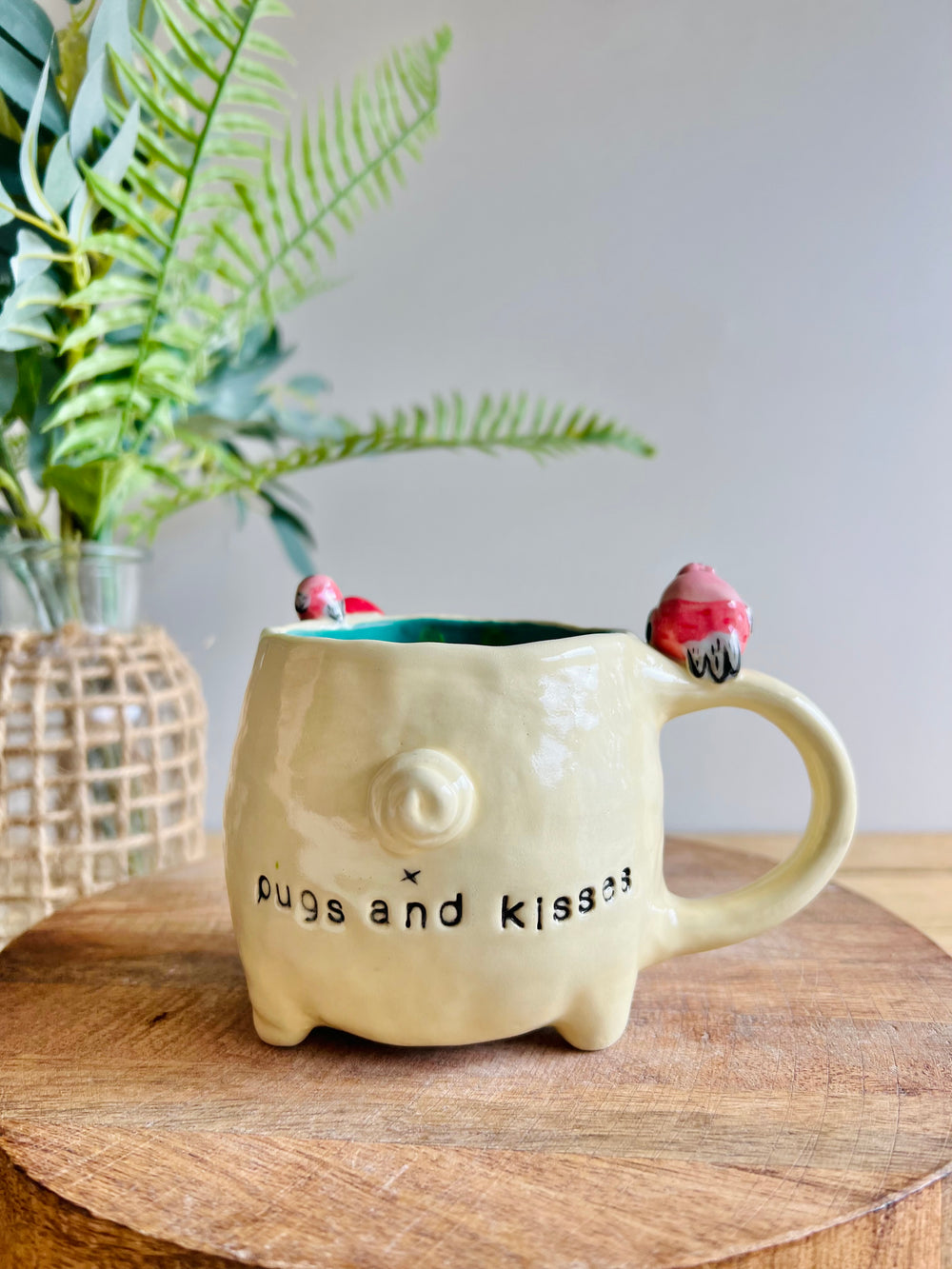 ‘Pugs and kisses’ Puggo muggo with pink galah friends #5, photo 3 of 9