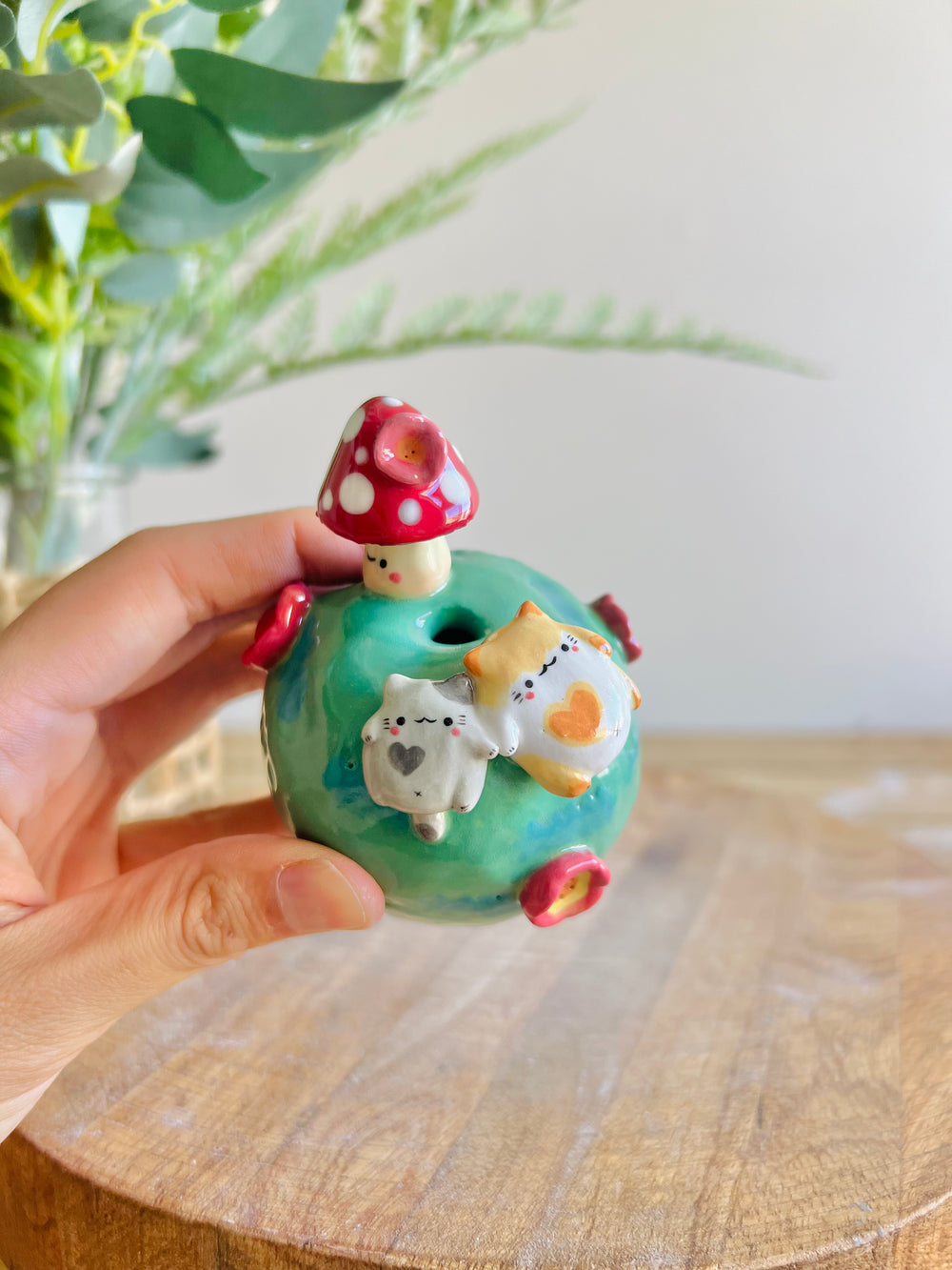 Romantic cat bud vase, photo 7 of 11