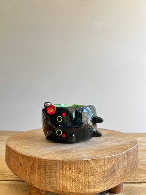 Black cat Matcha Bowl