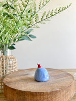 Mini festive penguin with candy cane friend bud vase