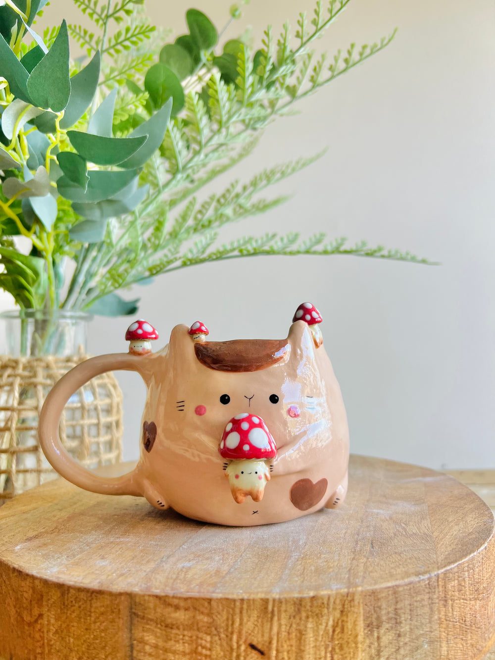Mushroom love pun Bunny mug, photo 1 of 13
