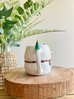 Festive snowman mug