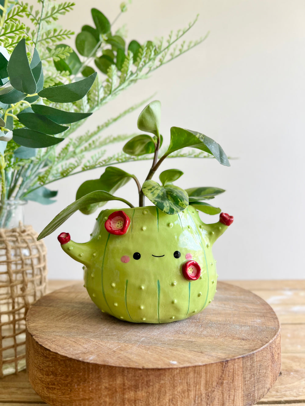 Flowery MULD Cactus pot #2, photo 1 of 11