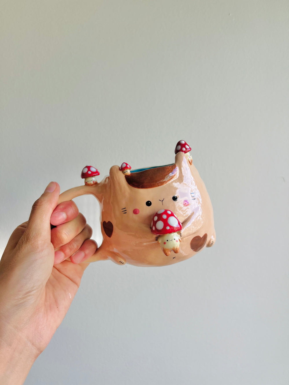 Mushroom love pun Bunny mug, photo 10 of 13