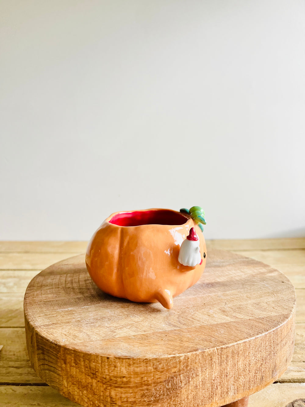 Pumpkin pot with ghost friend, photo 2 of 7