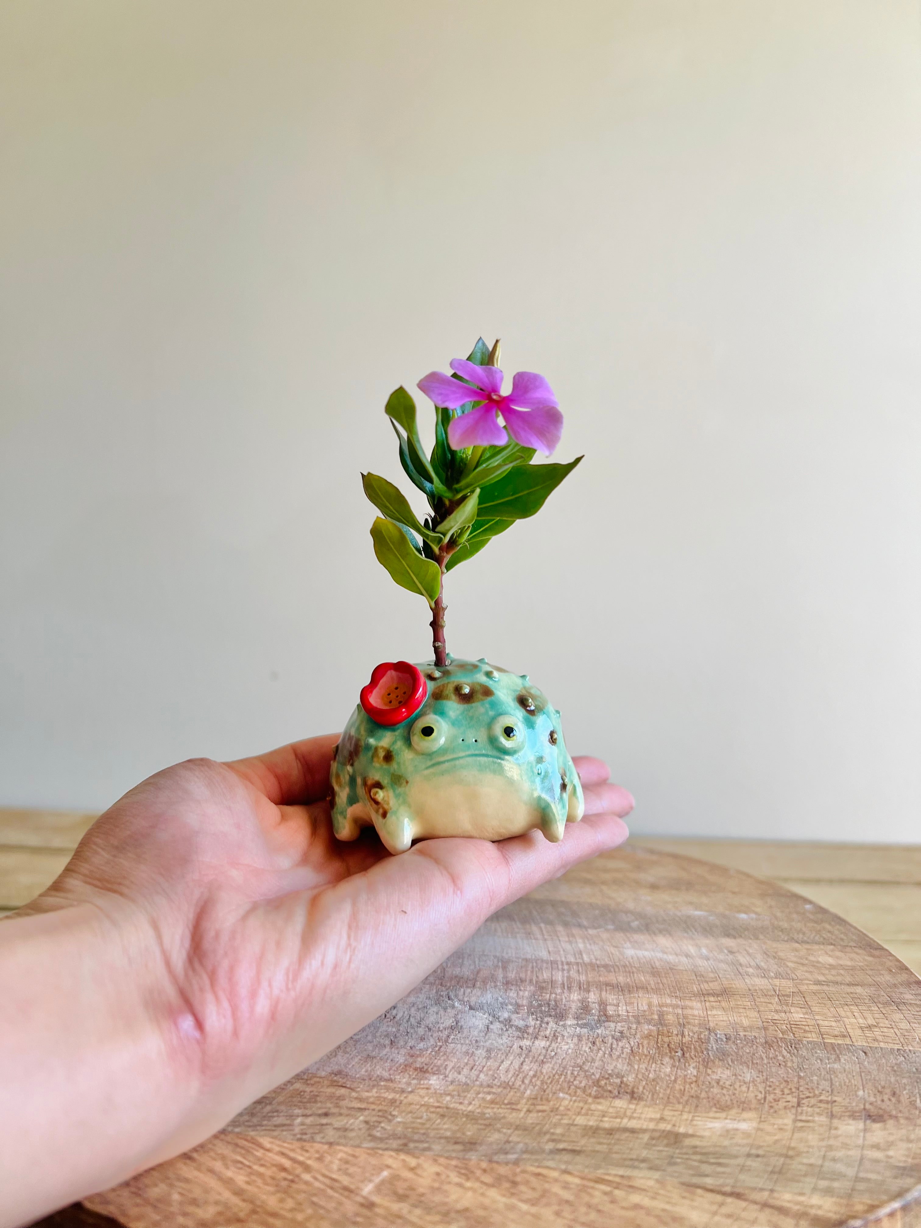 Grump Froggo bud vase #2