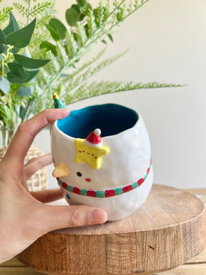 Festive snowman mug