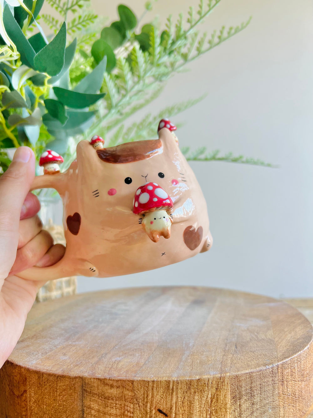 Mushroom love pun Bunny mug, photo 6 of 13