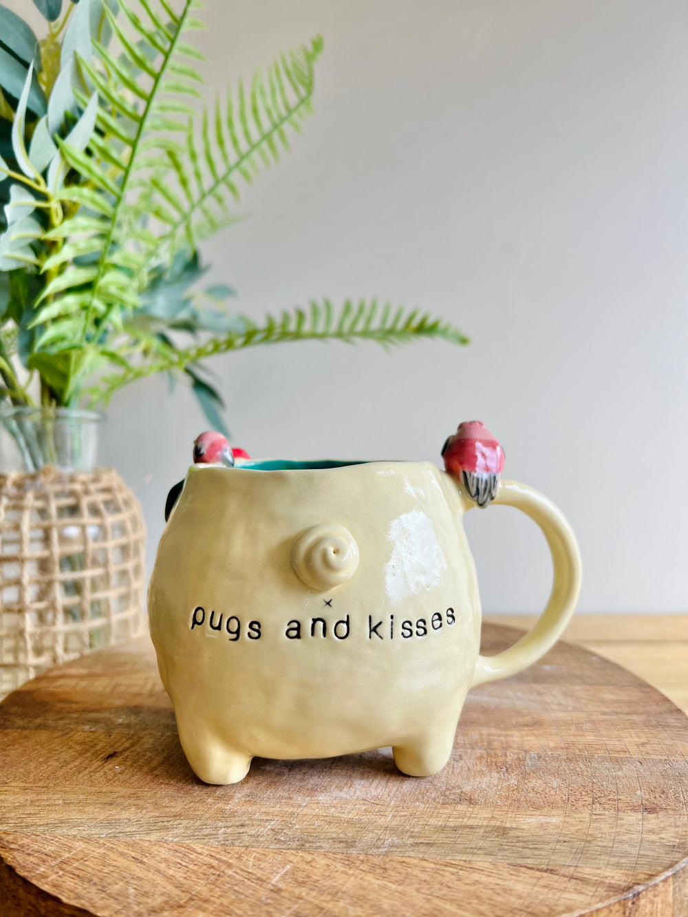 ‘Pug and Kisses’ Puggo muggo with pink galah friends #1, photo 3 of 8